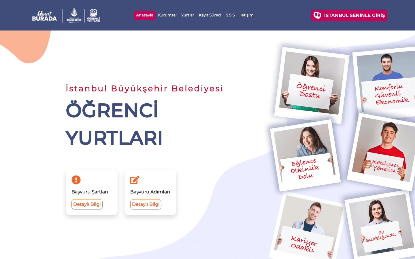 İBB Öğrenci Yurtları Kamu Web Platformu çalışması