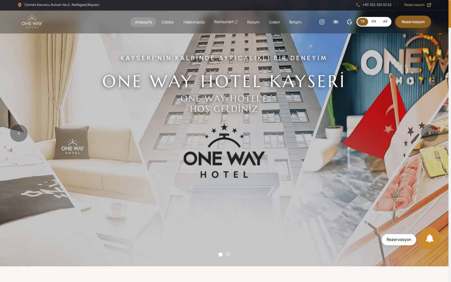 One Way Hotel Otel Web Sitesi ve SEO çalışması
